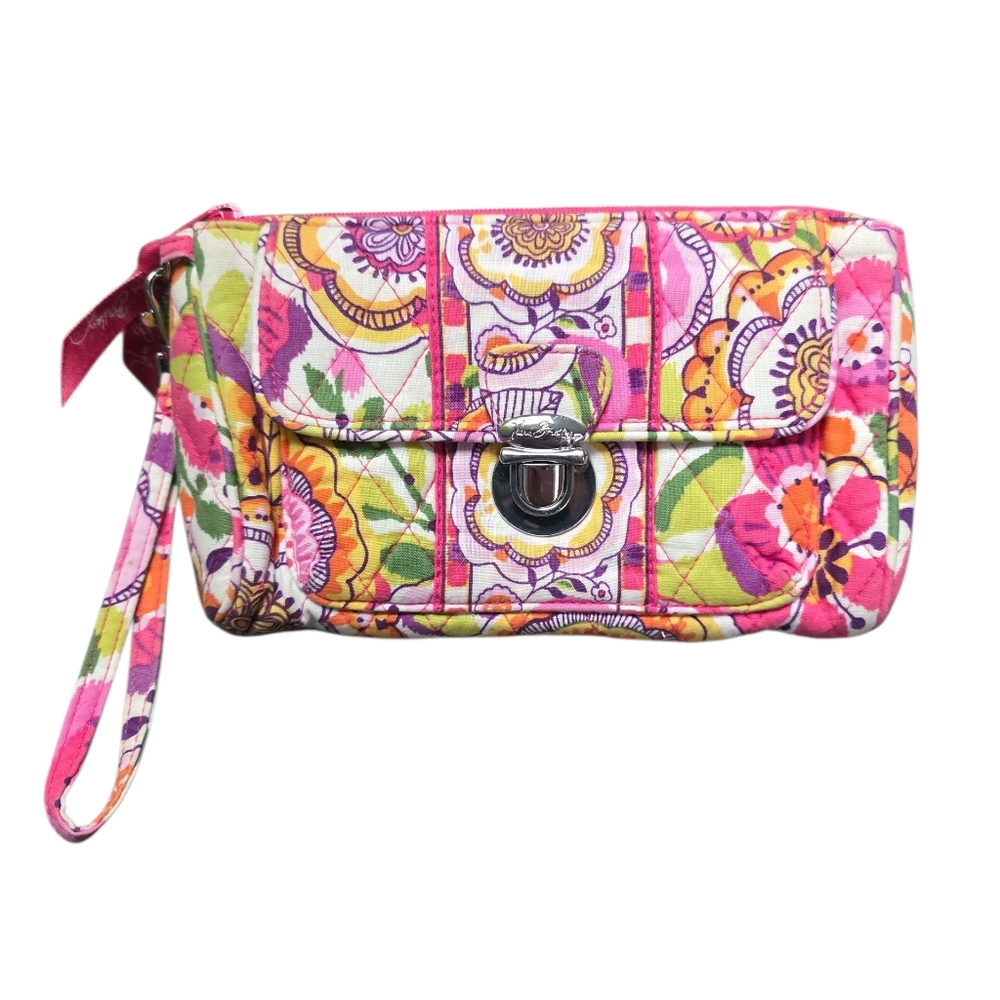 Vera Bradley Clementine Pushlock Clutch Wallet Wristlet Size 8 x 5 x 1.5